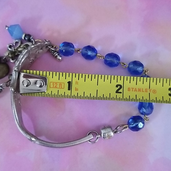 Hand Crafted Repurposed Vintage Spoon Handle Assemblage Charm Bracelet NWT - Picture 16 of 16